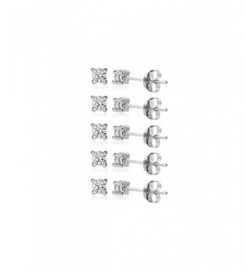 Sterling Silver Earrings Small Zirconia