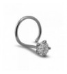 1 5mm Round Cut Diamond White Gold Nose