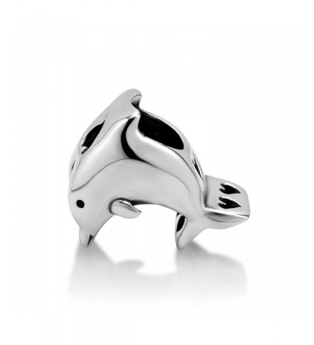 Sterling Silver Heart Dolphin Bracelet