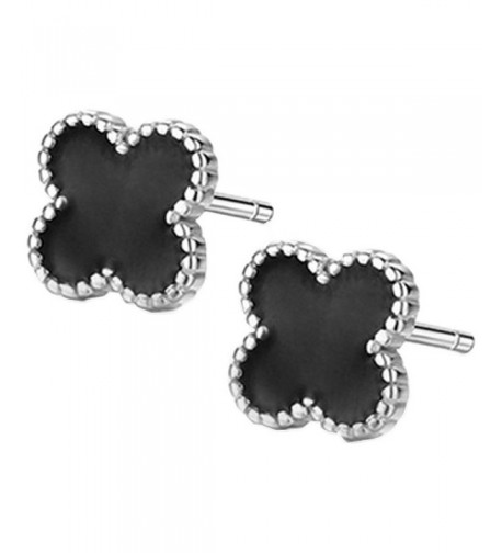 Sterling Silver Plated Clover Earrings