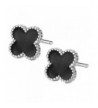 Sterling Silver Plated Clover Earrings