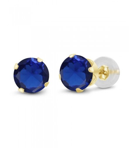 Simulated Sapphire Yellow Womens Earrings