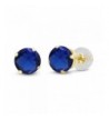 Simulated Sapphire Yellow Womens Earrings
