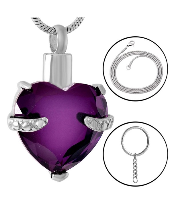 Cremation Jewellery Pendant Keepsake Purple