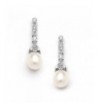 Mariell Genuine Freshwater Pearl Earrings