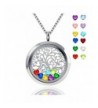 Floating Pendant Necklace Crystal Birthstone