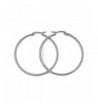 Polished Stainless Steel Hoop Earrings