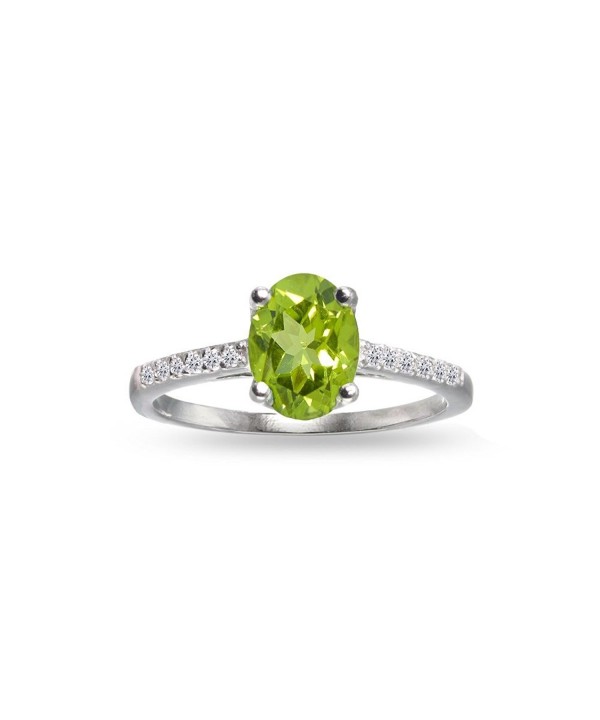 Sterling Silver Peridot White Topaz