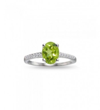 Sterling Silver Peridot White Topaz