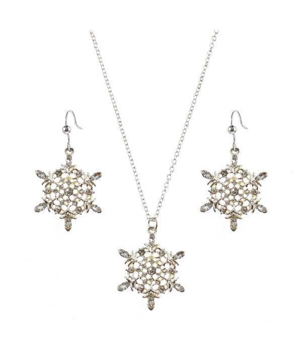 Holiday Lane Silver Tone Snowflake Necklace