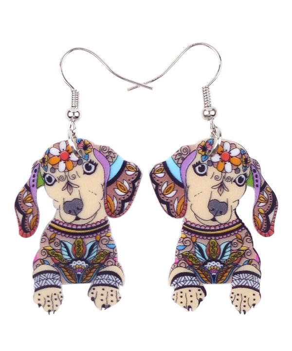 Acrylic Dachshund Earrings Design Lovely