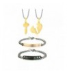 Matching Stainless Valentine Pendant Bracelets