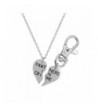 Lux Accessories Partners Necklace Keychain