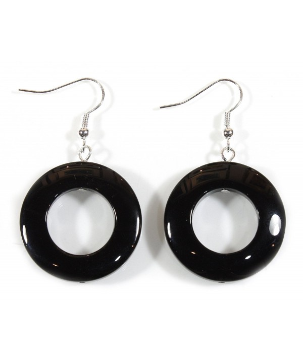 Onyx Black Earrings Dangle Inches