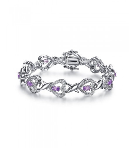 Foruiston Infinity Created Amethyst Bracelet
