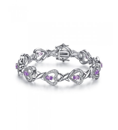 Foruiston Infinity Created Amethyst Bracelet