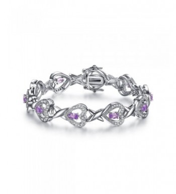 Foruiston Infinity Created Amethyst Bracelet