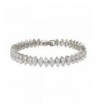 EVER FAITH Silver Tone Wedding Bracelet