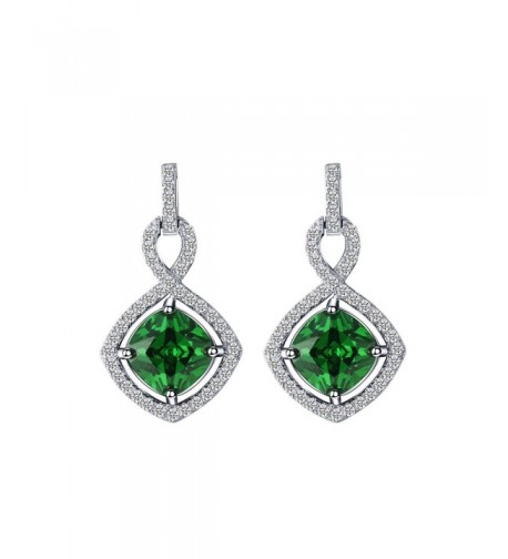 Caperci Sterling Cushion Infinity Earrings