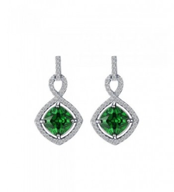 Caperci Sterling Cushion Infinity Earrings