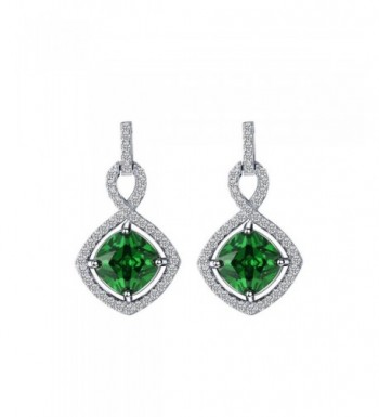 Caperci Sterling Cushion Infinity Earrings