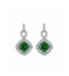 Caperci Sterling Cushion Infinity Earrings