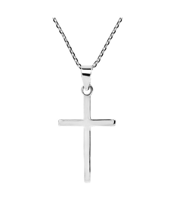 Simple Christian Sterling Pendant Necklace