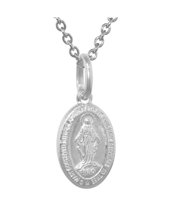 Sterling Silver Miraculous Necklace Virgin