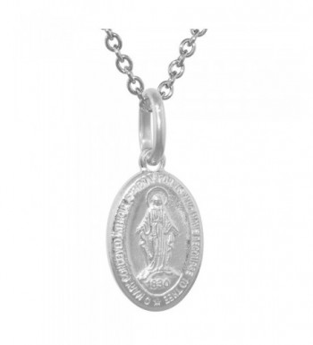 Sterling Silver Miraculous Necklace Virgin