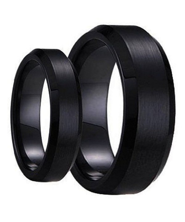 Matching Brushed Beveled Tungsten Carbide