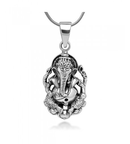 Sterling Ganesha Elephant Fortune Necklace