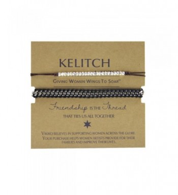 KELITCH Leather Bracelets Handmade Fashion