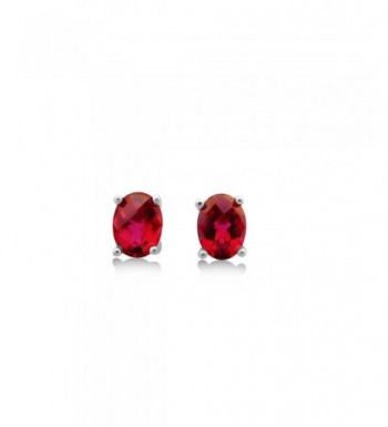 Peony Red Topaz Stud Earrings