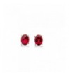 Peony Red Topaz Stud Earrings