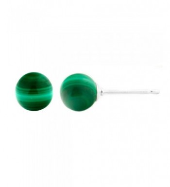 Trustmark Sterling Natural Malachite Earrings