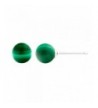 Trustmark Sterling Natural Malachite Earrings