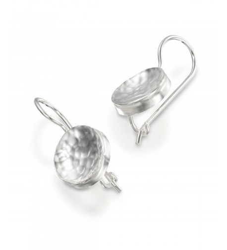 Graceful Sterling Silver Earrings Hammered