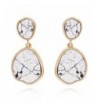 BONALUNA Bohemian Marble Statement Earrings