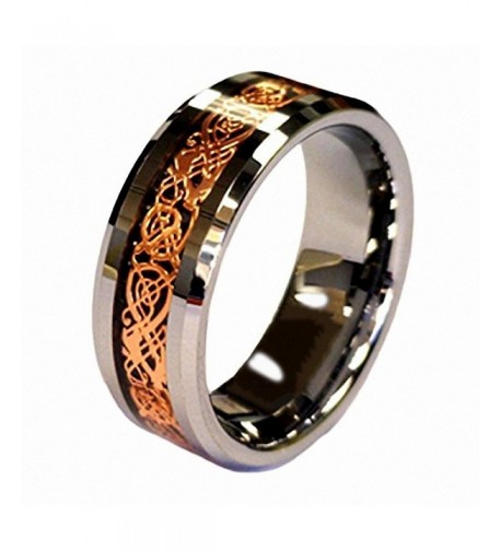 Plated Celtic Tungsten Carbide Wedding