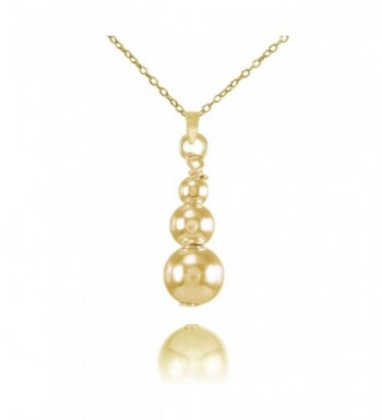 Yellow Flashed Sterling Graduated Necklace
