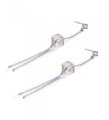 SBLING Platinum Plated Earrings Swarovski Crystals