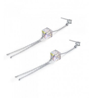 SBLING Platinum Plated Earrings Swarovski Crystals