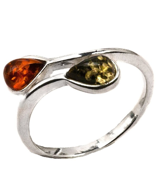 Sterling Silver Multicolor Amber Sliding