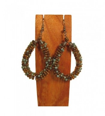 Handmade Crochet Dangle Earring Turquoise