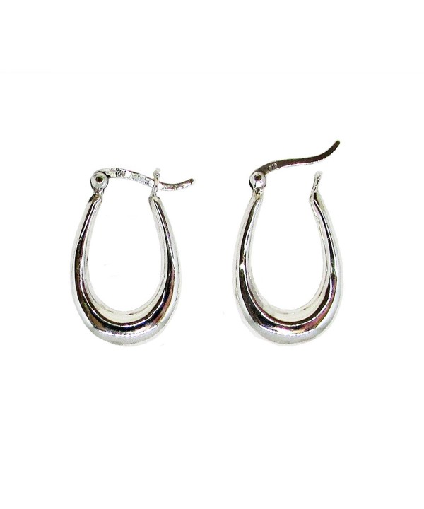 Sterling Silver U shaped Click down Earrings