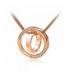 Fancydeli Plated Circle Pendant Necklace