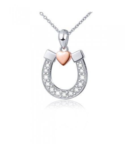 Sterling Silver Horseshoe Pendant Necklace