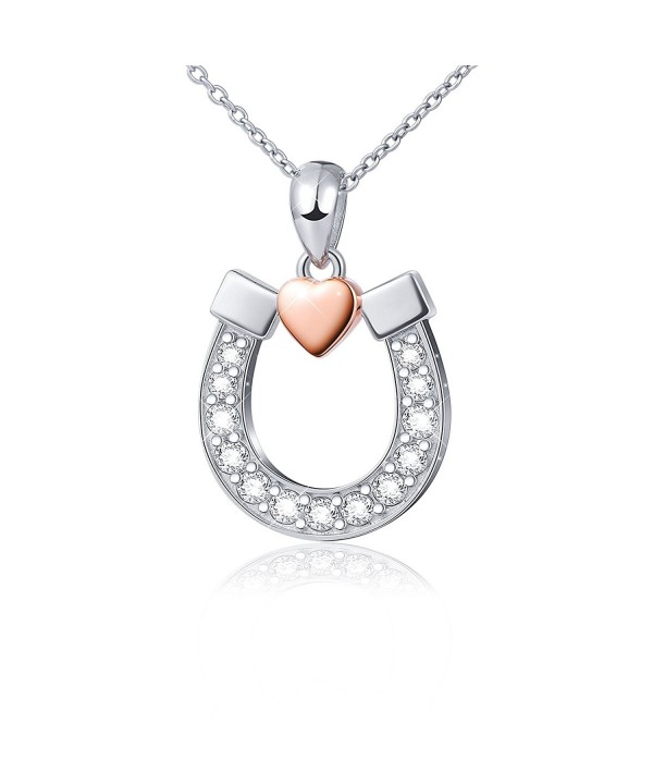 Sterling Silver Horseshoe Pendant Necklace