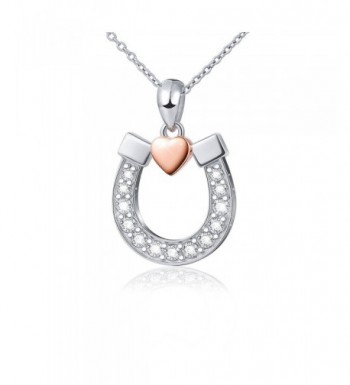 Sterling Silver Horseshoe Pendant Necklace