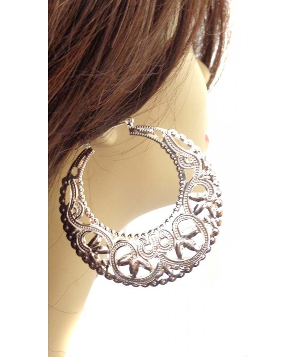 Earrings Filigree Puffed Silver silver